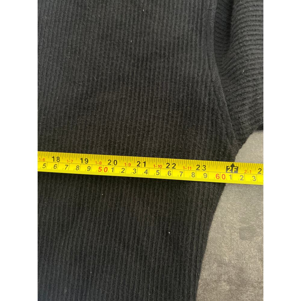 Aerie Small 100% Cotton Black Ribbed Hoodie Women's - Picture 5 of 7
